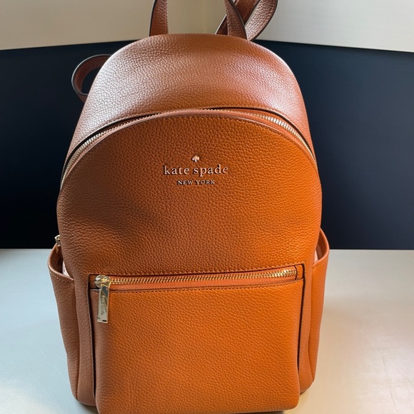Kate Spade Lelia Medium Dome Leather Backpack - Brown main image 5